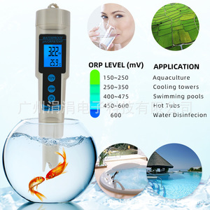 Testeur de qualité de l'eau 3 en 1, ph, orp, température, portable, pour aquarium, piscine, laboratoire, compteur numérique étanche - Product Image 3
