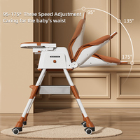 Nouvelle Chaise Haute Bébé Multifonctionnelle en Acier Inoxydable 2025, Réglable en Hauteur, pour Repas et Alimentation Sécurisée des Tout-Petits