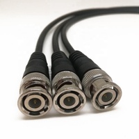 Cable Coaxial RG59 de 75 ohmios con Aislamiento de Espuma PE, Conductor 100% BC, Conector BNC Macho a Macho para Sistema de Cámara de Seguridad CCTV