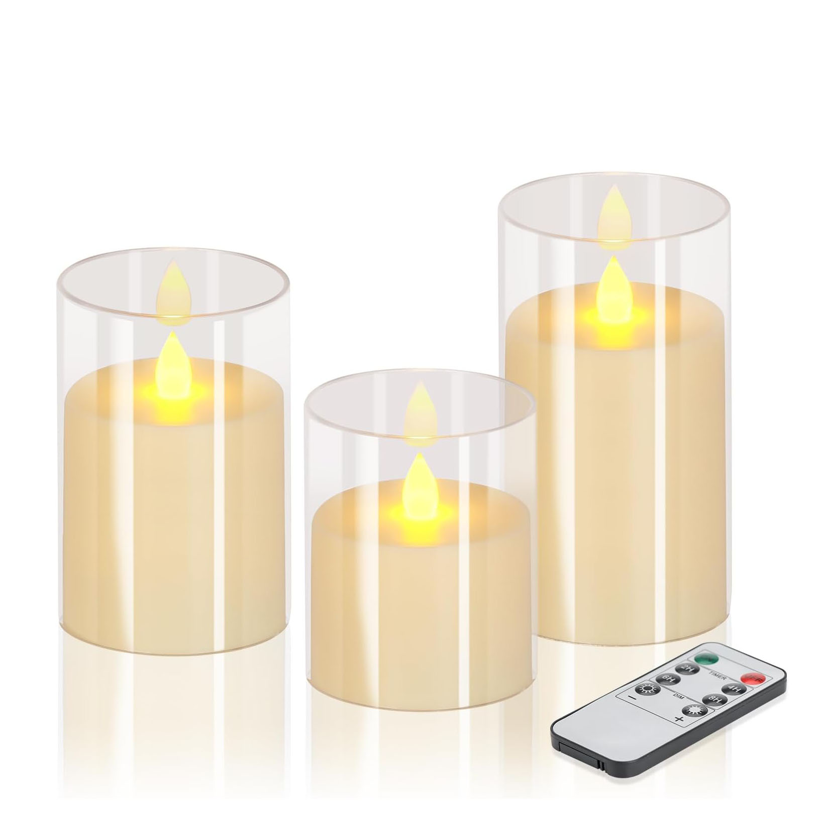 Tête oscillante de flamme beige