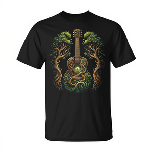 Camiseta Acoustic Guitar Tree para amantes de la naturaleza, para guitarristas y fanáticos de la música - Product Image 2
