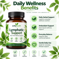 Capsules de drainage lymphatique à base de plantes 7-en-1 à marque privée avec échinacée et bardane pour un soutien détox quotidien
