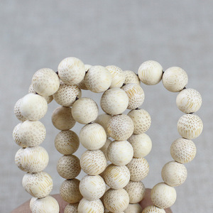 Golden Bamboo <b>Bracelet</b> 108 Beads 8mm Buddhist Prayer Beads Unisex Jewelry Collectible Gift Handmade Wood Craft - Product Image 4