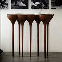 Meubles de salon de style médiéval, design créatif, bois de frêne massif, couleur personnalisable, table console pour salon de villa