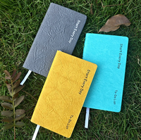 Bloc-notes de liste de tâches avec couverture en papier froissé recyclable de taille fine avec logo personnalisé, carnet de gratitude portable de haute qualité, planificateur