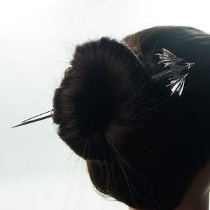 Épingle à cheveux unique <span class=keywords><strong>vintage</strong></span> en alliage de zinc, <span class=keywords><strong>style</strong></span> punk, avec longue queue, pour <span class=keywords><strong>coiffure</strong></span> fantaisie, cadeau de Noël pour femme - Product Image 3