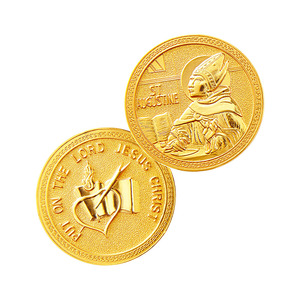 Badge de chaplain en émail doux plaqué argent 3D, nouveau design personnalisé, en fer blanc et laiton, style moderne, souvenir en métal Pi - Product Image 2