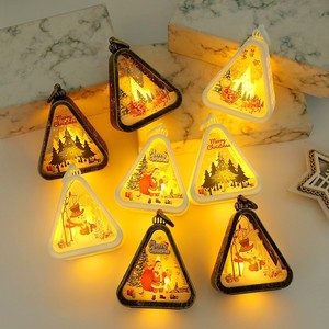 Christmas Retro <b>Night</b> <b>Lights</b> Round LED Warm White Battery Operated Tabletop Decorations For Holiday Party - Product Image 3