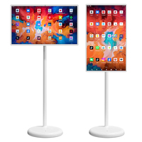 Pantalla Portátil de 24 Pulgadas, TV Inteligente con Pantalla Táctil IPS, Monitor Portátil Inalámbrico con Soporte Giratorio de 360° y Altavoz Integrado