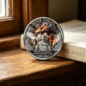 Moneta commemorativa 9/11 all'ingrosso - Moneta sfida 25° anniversario a tema 'Non dimenticare mai' - Product Image 5