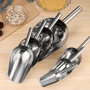 Hot Selling Wholesale Stainless Steel Mini Ice Cream Cube Scoop For Ice Bucket Bar Accessories Barware Ice Shovel