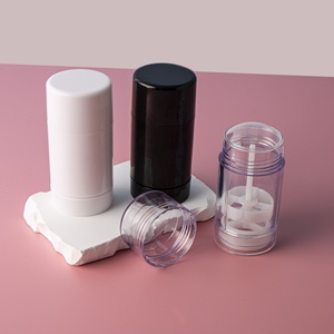 40g 75g Plastic Twist up Bottom PP Deodorant Container Wholesale Refillable Deodorant Packaging Stick Tube Bottle Round - Product Image 1