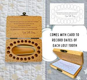Boîte à dents de la fée <span class=keywords><strong>des</strong></span> dents 202411, boîte de rangement et de conservation en bois pour les dents de bébé, pour les dents perdues, cadeaux de la fée <span class=keywords><strong>des</strong></span> dents pour un anniversaire - Product Image 4