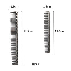 Logo gratuito lungo e corto salone resistente al calore barbiere alluminio metallo Pin parrucchiere taglio di capelli coda di ratto pettine per acconciature - Product Image 4