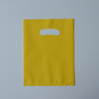 Sac de courses personnalisé en PE avec poignée découpée, découpes ovales multicolores, plusieurs tailles, pour cadeaux