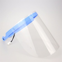 10 écrans faciaux et 1 cadre bleu, écran facial médical jetable anti-buée, anti-éclaboussures de salive, lunettes de protection, visières à cadre facial détachable