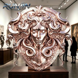 Sculpture de Tête de Méduse en Acier Inoxydable - Statue d'Art de Luxe pour la Maison avec Technique de Soudure - Tailles Personnalisées Disponibles - Product Image 2