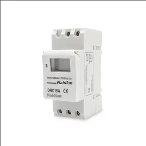 Naidian Saklar Waktu Dapat Diprogram AHC15A Minggu, LCD 220V LCD Digital Tabel Timer 3 Fase Timer Saklar Relay