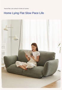 Modern Double <strong>Lazy</strong> <strong>Sofa</strong> Single <strong>Sofa</strong> <strong>with</strong> <strong>Reclined</strong> Backrest for Sleep or Relaxation in Bedroom Tatami Style Small <strong>Sofa</strong> - Product Image 6