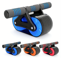 Rouleau Abdominal Automatique 3-en-1 Super Stable en Caoutchouc et PP de Haute Qualité, Dernière Conception, pour Entraînement Abdominal