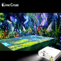 Projecteur immersif personnalisé Conception de salle de projection immersive Mélange des bords Projection plein dôme Salle d'immersion sensorielle