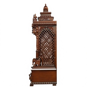 Designer Handmade Solid Wood Pooja <b>Mandir</b> Luxury Hand-Carved Wooden Temple for Home Wholesale Manufacturer For Australian Homes - Product Image 6