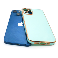 Nouvelle coque élégante en TPU souple pour Iphone 13, 14 Pro Max, cadre plaqué or brillant, étui de téléphone