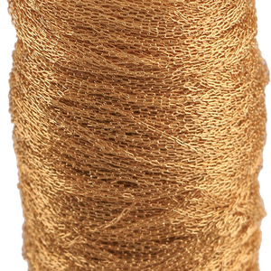 Cadena Fina de Acero Inoxidable con Eslabones Ovalados Cruzados de 0.25mm para Abalorios y Manualidades |   Collar chapado en oro PVD con cordón fino - Product Image 2