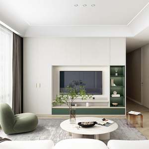 Meuble TV moderne au design nouveau, unité murale pour salon avec rangement pour l'organisation des systèmes multimédias et gain de place - Product Image 1