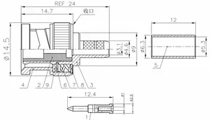 Werkseitige Versorgung BNC-Crimp stecker HF-Koaxial stecker Buchse RG58
