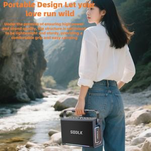 सोल्डलक स्पीकर 200w डीप बास सबवूफर साउंडबार होम कराओके स्मार्ट टीवी आउटडोर कैंपिंग पार्टी लाइव स्टेज स्पीकर 2 माइक्रोफोन के साथ लाइव स्टेज स्पीकर - Product Image 6