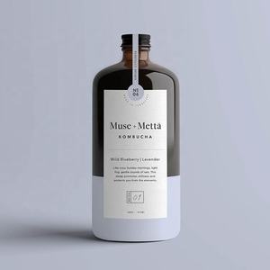 Vente en gros de bouteilles en verre personnalisées pour kombucha, fabrication de kombucha, vente de bouteilles en verre bon marché pour les boissons au kombucha - Product Image 1