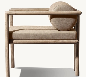 Hotel Garden Outdoor <span class=keywords><strong>Palma</strong></span> Teak Comedor Sillón Asiento de tela de teca Silla de comedor Juego de mesa - Product Image 3