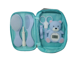Ensemble de soins pour bébé avec outils de soin des ongles, thermomètre de bain, aspirateur nasal, brosse, coupe-ongles, peigne - Convient aux bébés et aux enfants - Product Image 1
