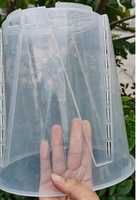 Fournitures de jardin prix de gros bon marché jardinière d'orchidées transparente pp pots en plastique transparent pour plantes