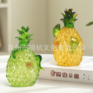 Adornos de Resina con Forma de Frutas Creativas, Piña, Fresa, Pera, Decoración para el Hogar, Artesanía Realista - Product Image 3