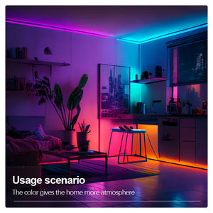 แถบไฟ LED แบบยืดหยุ่นสำหรับการเล่นเกมเสมือนจริง PSB722C-EF-RGB สมบูรณ์แบบแถบเส้น Ra90 rgbic cob แบบดิจิทัลซิงค์เพลงบนหน้าจอสำหรับการตั้งค่า VR โรงภาพยนตร์ - Product Image 5