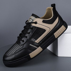 Chaussures pour hommes 2026 Nouvelles chaussures en cuir respirantes tendance polyvalentes antidérapantes à semelle épaisse plates décontractées pour hommes - Product Image 4