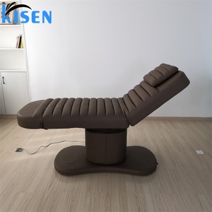 Foshan Kisen Cosmetic 3 4 Motors <b>Portable</b> pink Salon Beds Electric Massage <b>Table</b> Beauty Spa Facial Bed for Wholesaler - Product Image 1
