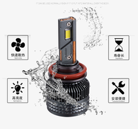 Ampoule de phare LED H7 H11 9005 9006 H4 H27 H3 H8 H9 H10 880 881 H13 pour voitures et motos, compatible Golf Mk7