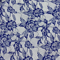 Tissu en dentelle de gaze fine 100 % polyester écologique à motif floral réaliste de marque HG pour robe de mariée, maille inférieure entièrement mate