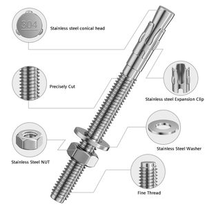 Ancrage à coin en acier inoxydable 304 316, fabricant d'ancres à coin robustes M8 M10 M12 M16 - Product Image 1