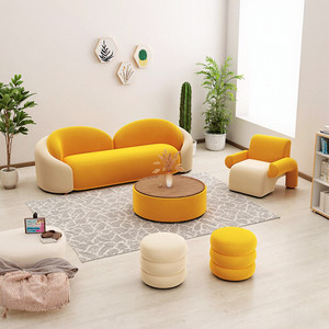 Fauteuil d'appoint moderne en tissu courbé pour salon, idéal pour hôtel, appartement, balcon - Product Image 2