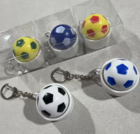 Jouet anti-stress, 1 interrupteur à touches mécaniques, tennis, baseball, football, lumière LED, capuchon de touche personnalisé, porte-clés de clavier fidget