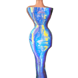 مشد مرصع بالترتر من الكريستال من Sihaiyile تنورات طويلة من قطعتين ملابس للمسرح فستان للنادي للنساء حفلة موسيقية - Product Image 1