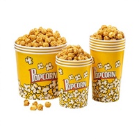 Seau à Popcorn Cylindrique en Papier Épais Personnalisé de 32 oz – Grande Capacité, Emballage Type Gobelet pour Cinémas