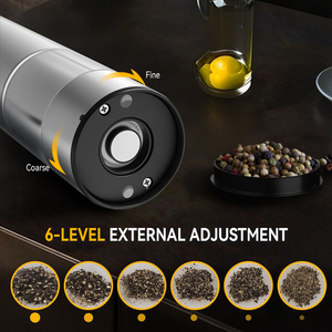 Molino de Pimienta Eléctrico Recargable por USB Más Vendido, Molinillo de Especias y Sal Manual con Luz LED - Product Image 4