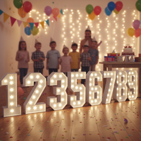 Lettres lumineuses LED pour sol sans minimum de commande - Logo éclairé avec options multicolores pour la décoration de fêtes et de mariages