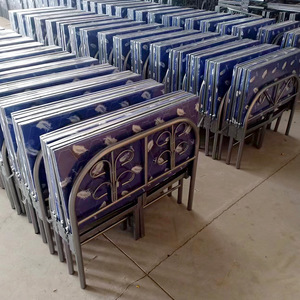 HY the New Stylish and Simple <strong>Bed</strong> with Mass Wholesale Metal Folding <strong>Single</strong> Double <strong>Bed</strong> <strong>Saves</strong> <strong>Space</strong> for Adult <strong>Beds</strong> - Product Image 1