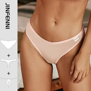 Private Label Custom Logo Girls Vs Pink Cadena Panty Women'S Triumph Sexy Hot Mature Xl 3Xl V Cut Cotton Spandex V-String Thong